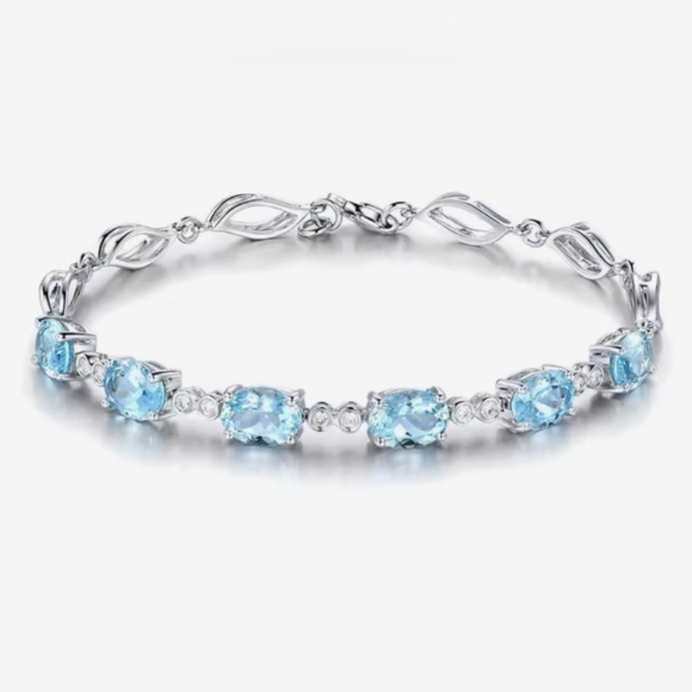 New Blue Topaz .925 Bracelet
